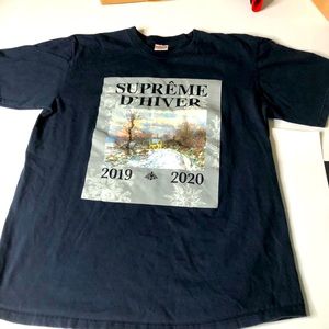 Men Supreme Navy Medium Size DHiver T-Shirt Top